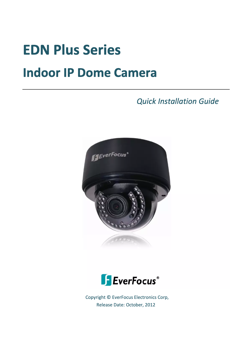 Page n°1 - Manuel utilisateur EverFocus EDN3260
