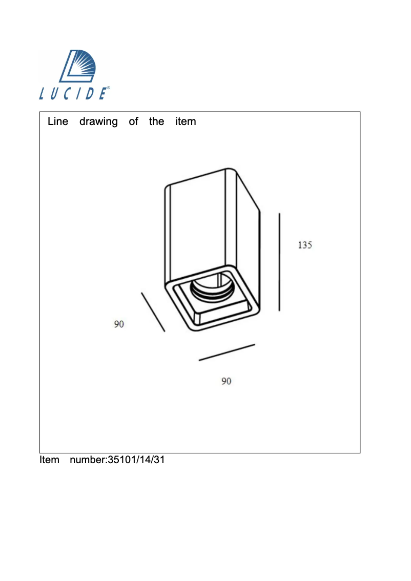 Page 1 de la notice Manuel utilisateur Lucide Gipsy 35101/14/31