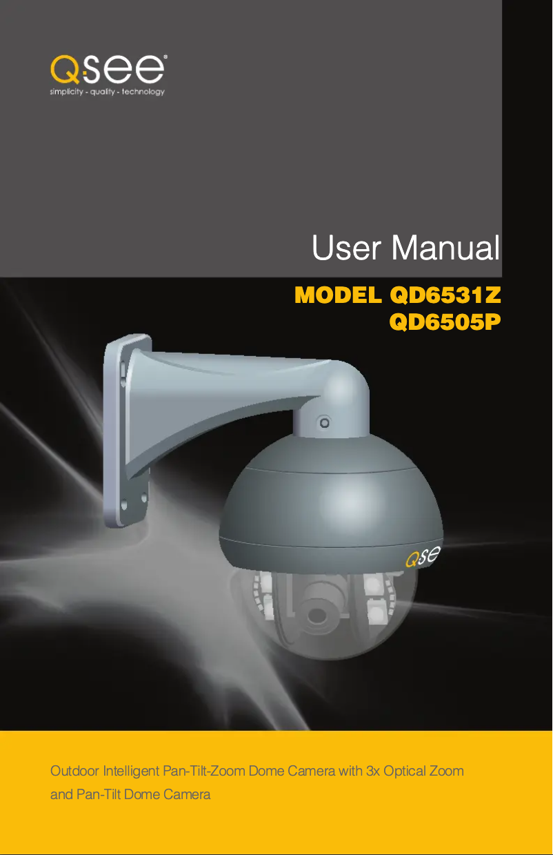 Page 1 de la notice Manuel utilisateur Q-See QD6531Z