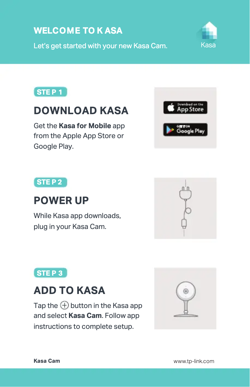 Image de la première page du manuel de l'appareil Kasa Cam KC120