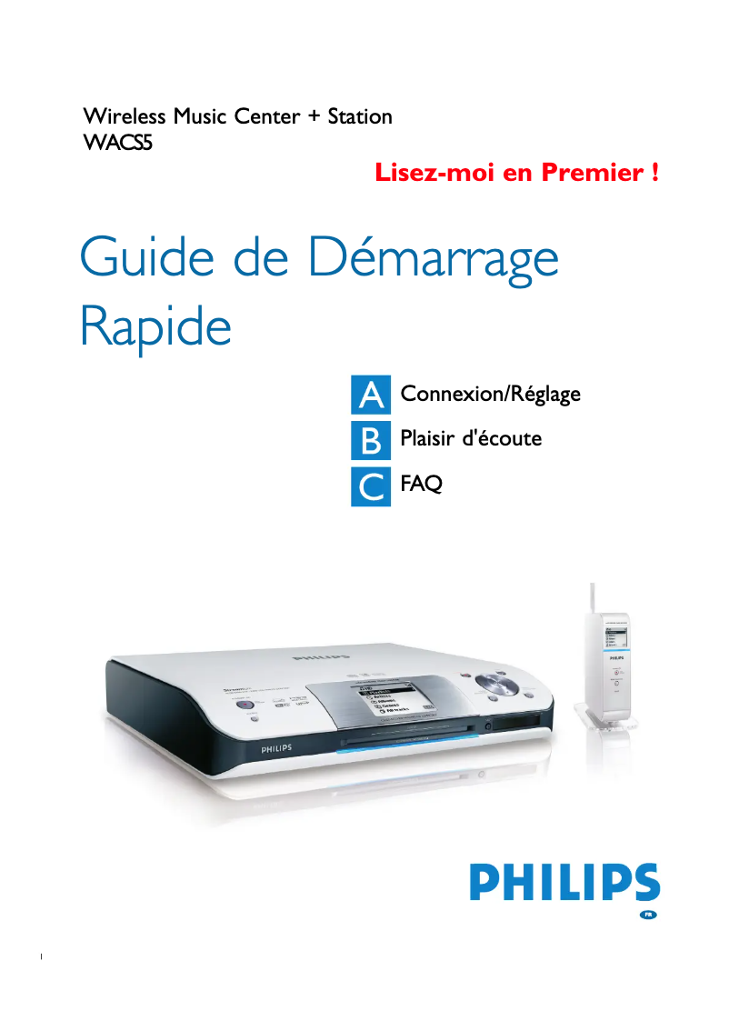 Page n°1 - Guide de démarrage rapide Philips WACS5