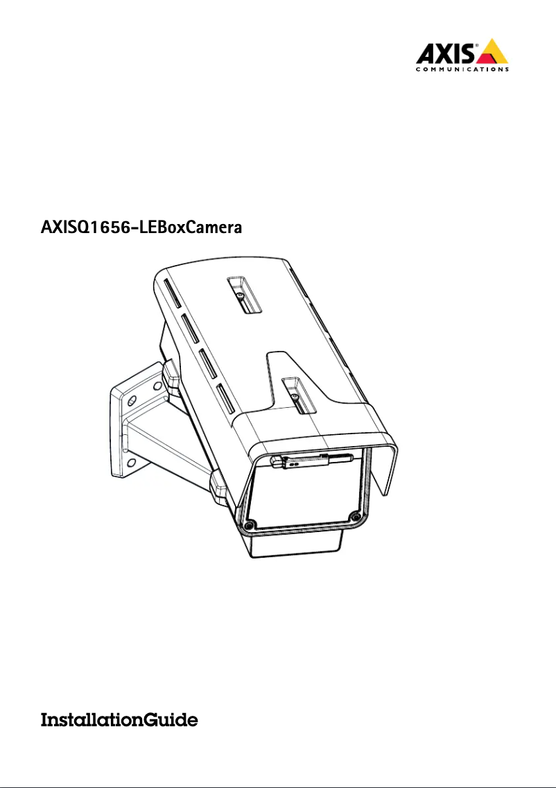 Page 1 de la notice Guide d'installation Axis Q1656-BLE