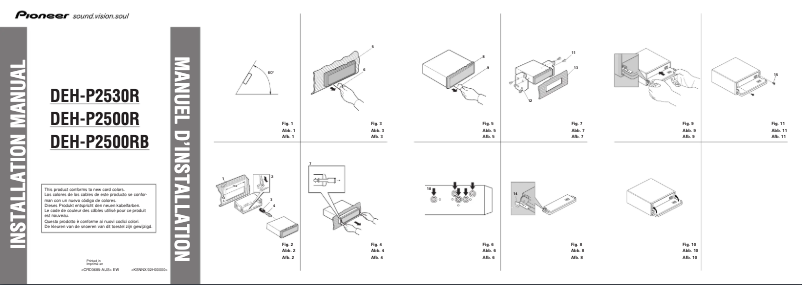 Image de la première page du manuel de l'appareil DEH-P2500RB