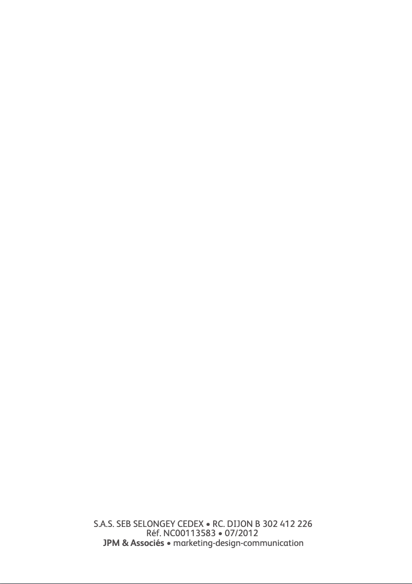 Page n°1 - Manuel utilisateur Tefal Uno OF1102