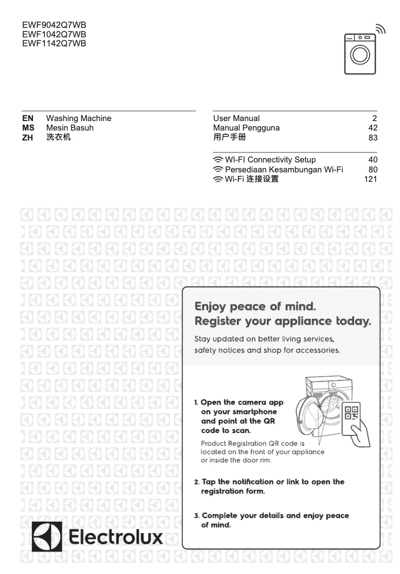 Image de la première page du manuel de l'appareil EWF9042Q7WB