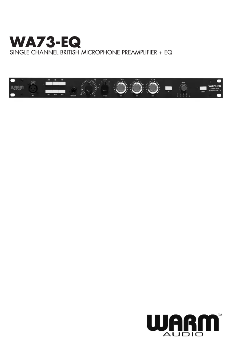 Page n°1 - Manuel utilisateur Warm Audio WA73-EQ