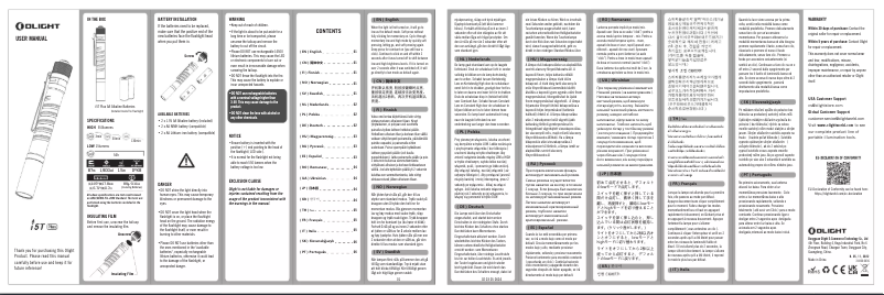 Page 1 de la notice Manuel utilisateur Olight i5T Plus