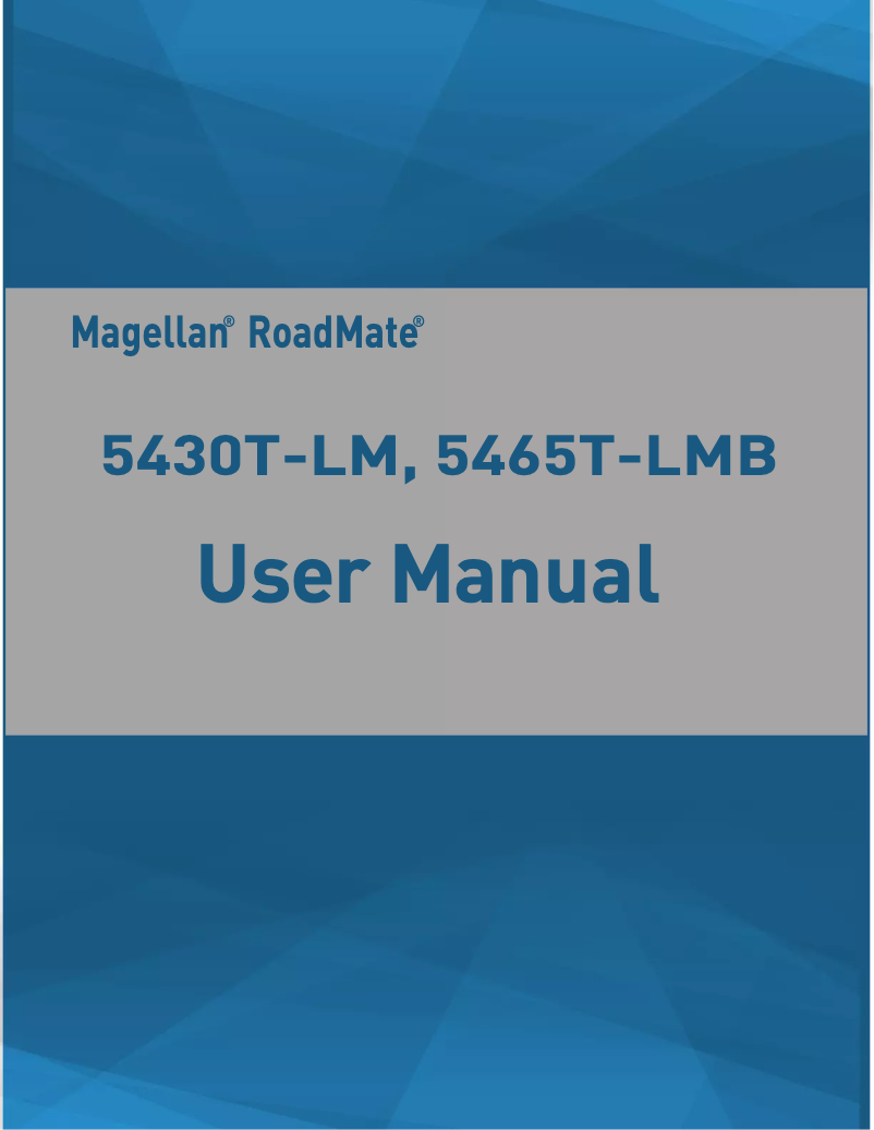 Página 1 del manual Manual de usuario Magellan RoadMate 5430T-LM