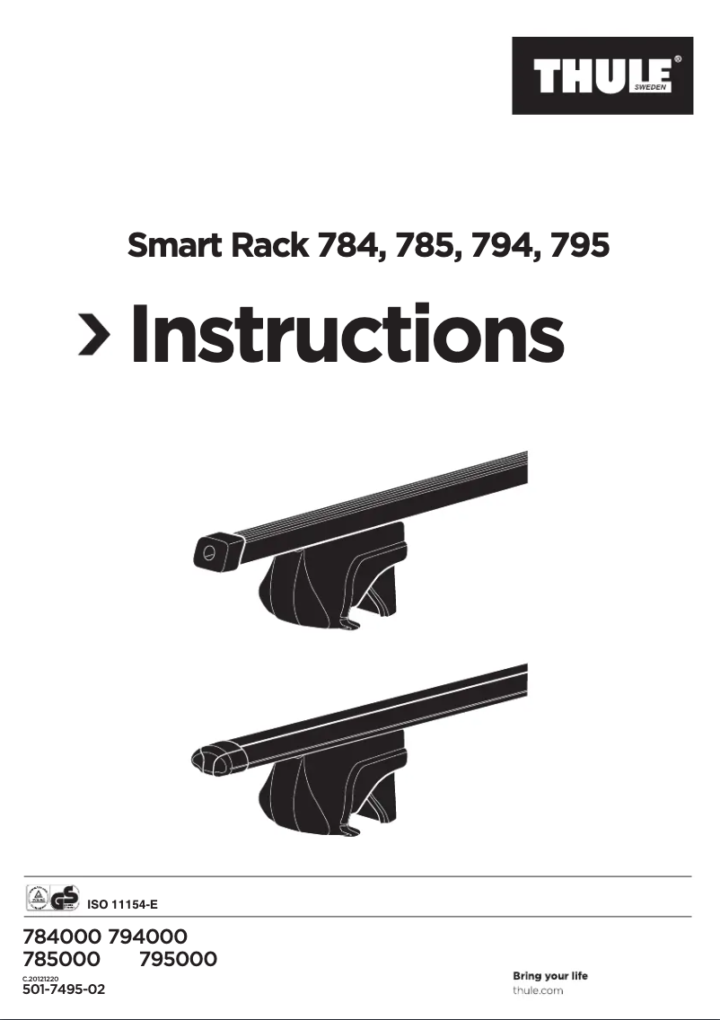 Page n°1 - Manuel utilisateur Thule SmartRack 794