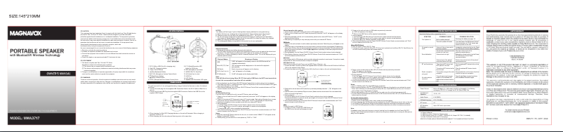 Page n°1 - Manuel utilisateur Magnavox MMA3717