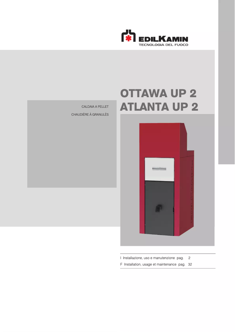 Page 1 de la notice Manuel utilisateur Edilkamin ATLANTA UP 2