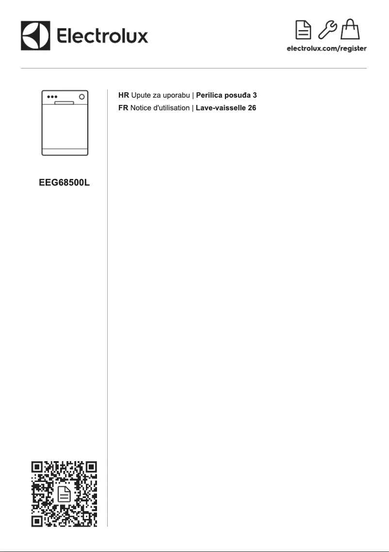 Page 1 de la notice Manuel utilisateur Electrolux EEG68500L