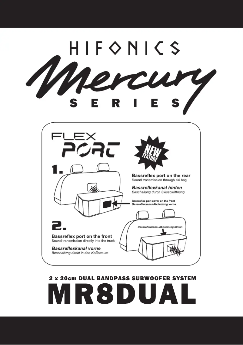 Page 1 de la notice Manuel utilisateur Hifonics Mercury MR8DUAL