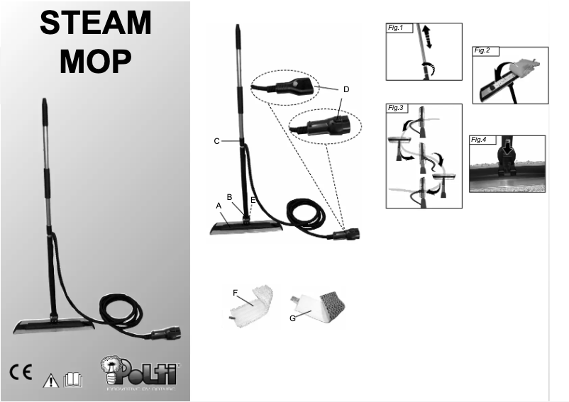 Page n°1 - Manuel utilisateur Polti Steam Mop