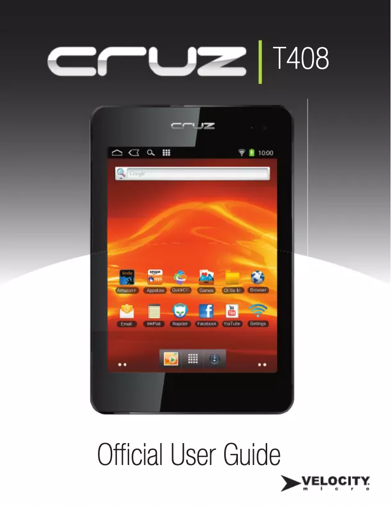 Image de la première page du manuel de l'appareil Cruz Tablet T408