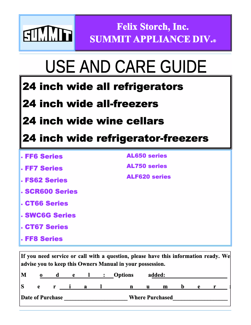 Image de la première page du manuel de l'appareil FF7L