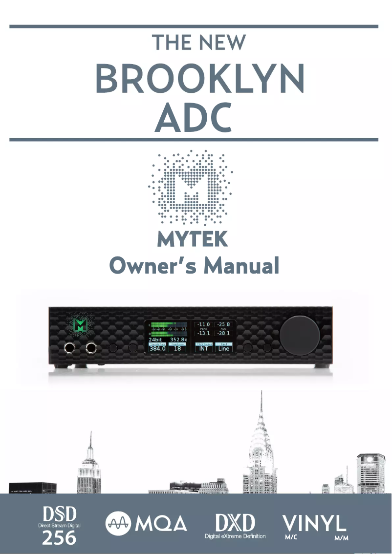 Page n°1 - Manuel utilisateur Mytek Digital Brooklyn ADC