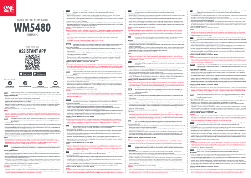 Page 1 de la notice Manuel utilisateur One for all WM 5480