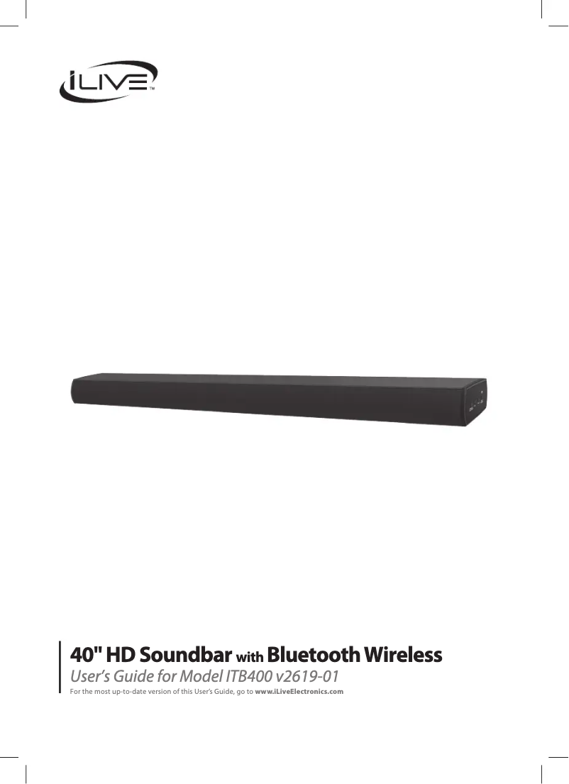 Page 1 de la notice Manuel utilisateur iLive ITB400