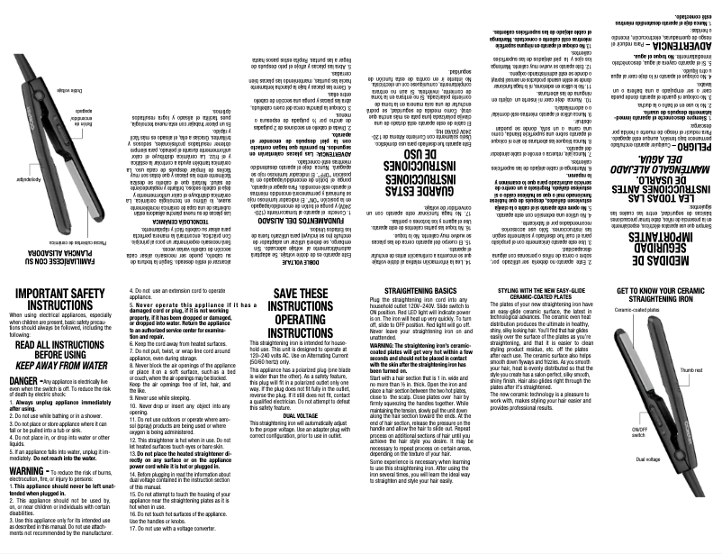 Page 1 de la notice Manuel utilisateur Conair CS80XR