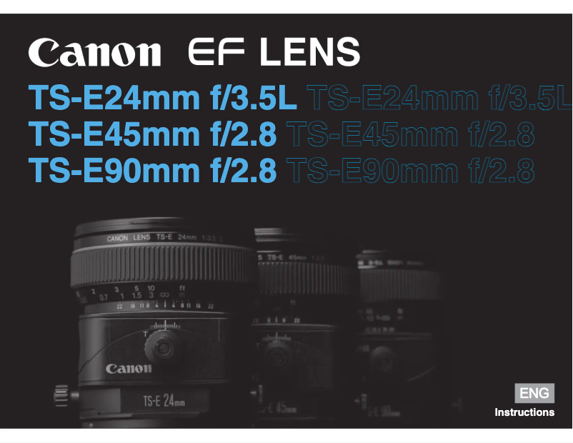 Page 1 de la notice Manuel utilisateur Canon TS-E 17MM F/4L