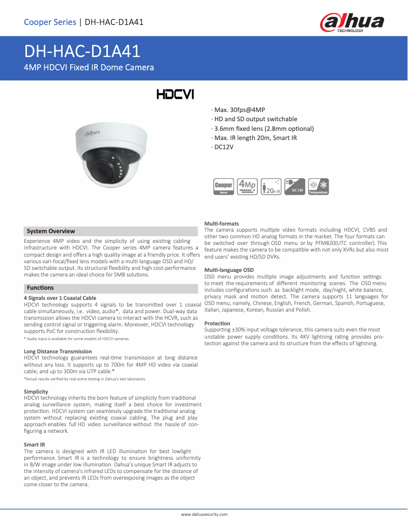 Image de la première page du manuel de l'appareil HAC-D1A41