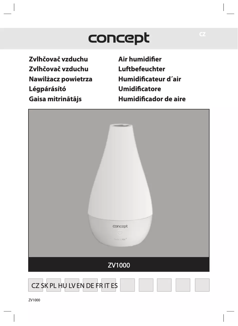 Image de la première page du manuel de l'appareil Perfect Air ZV1000