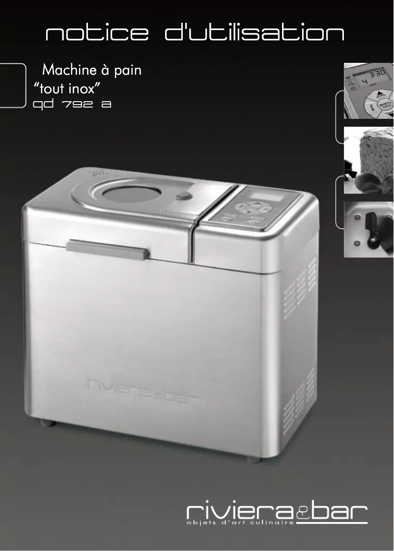 Page n°1 - Manuel utilisateur Riviera & Bar QD 792 A