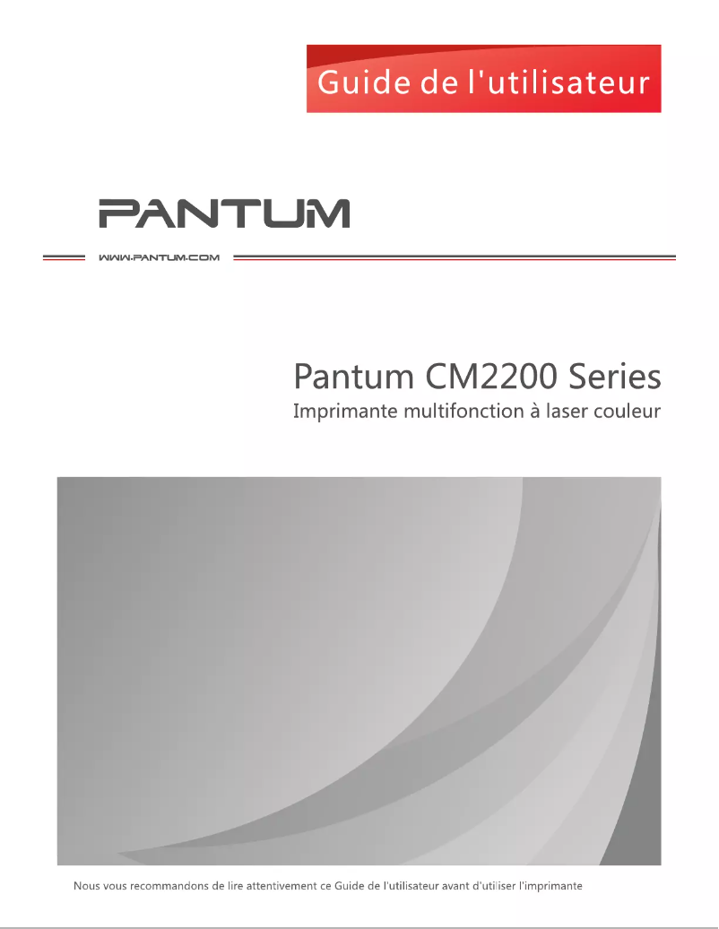 Page n°1 - Manuel utilisateur Pantum CM2200FDW