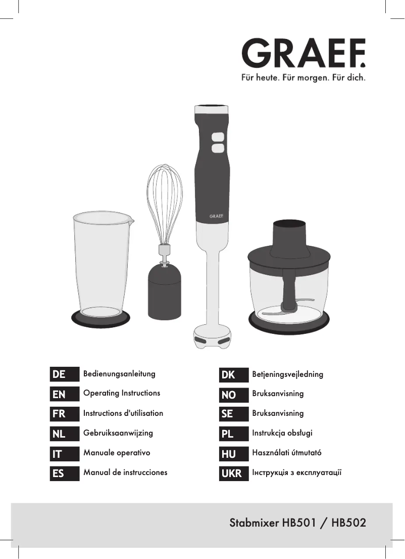 Image de la première page du manuel de l'appareil HB 501