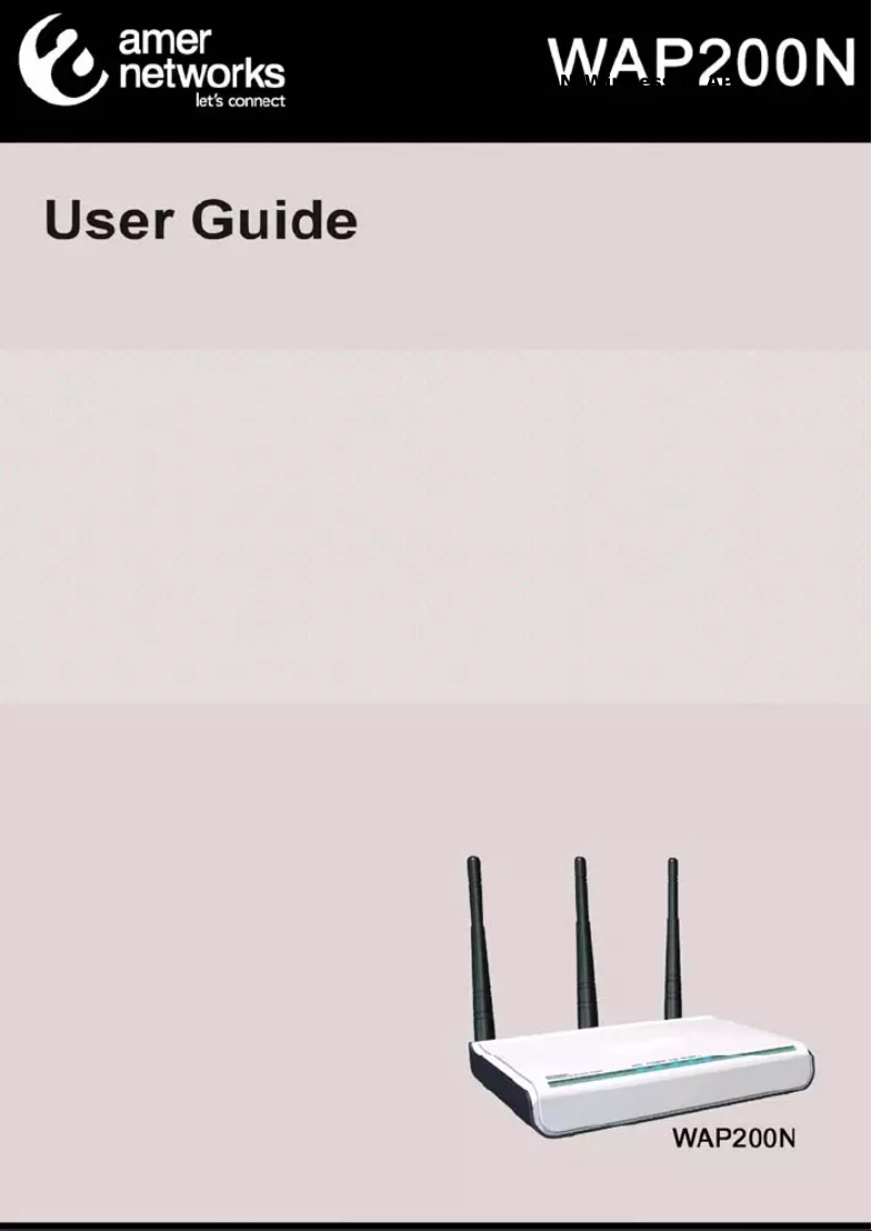 Page n°1 - Manuel utilisateur Amer Networks WAP200N