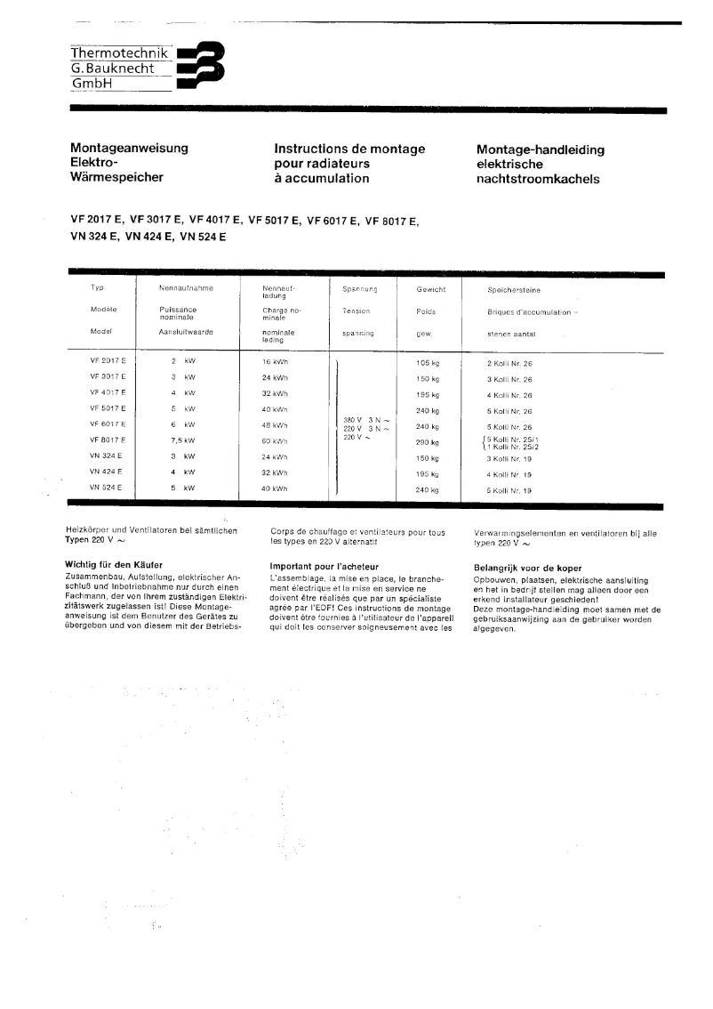 Page 1 de la notice Manuel utilisateur Dimplex VF2017E