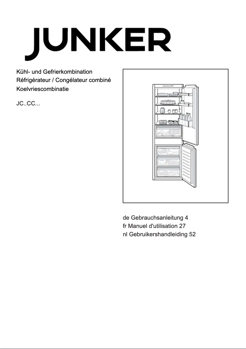 Page n°1 - Manuel utilisateur Junker JC86CCSF0