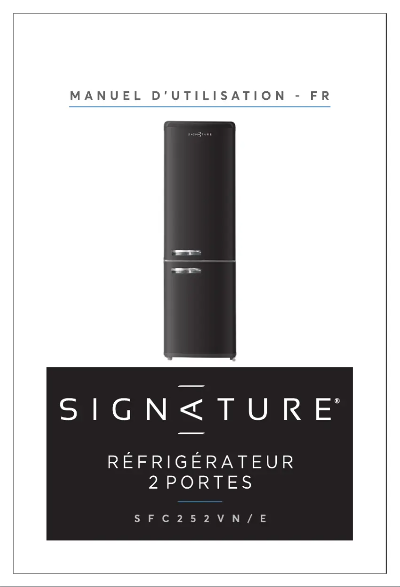 Page n°1 - Manuel utilisateur Signature SFC252VN