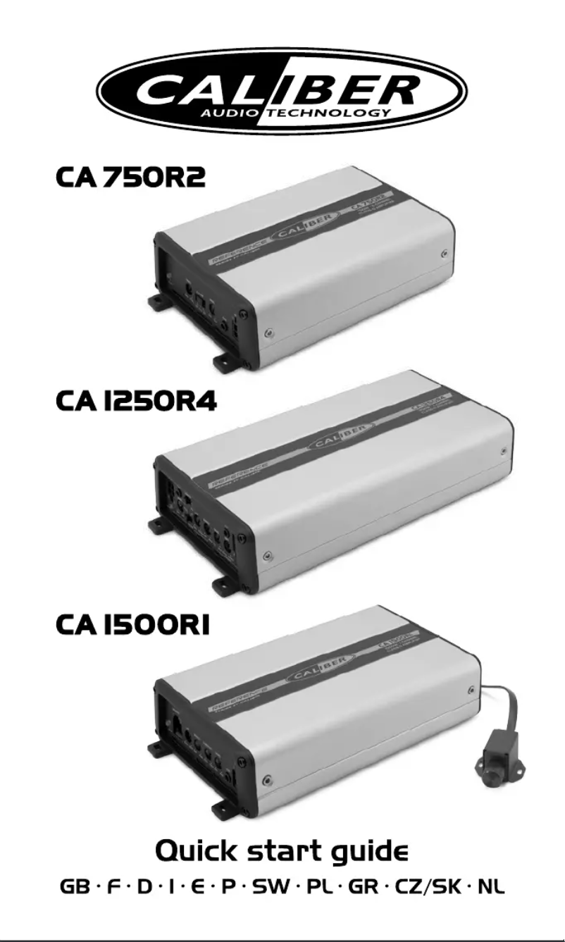 Page 1 de la notice Manuel utilisateur Caliber CA 1500R1