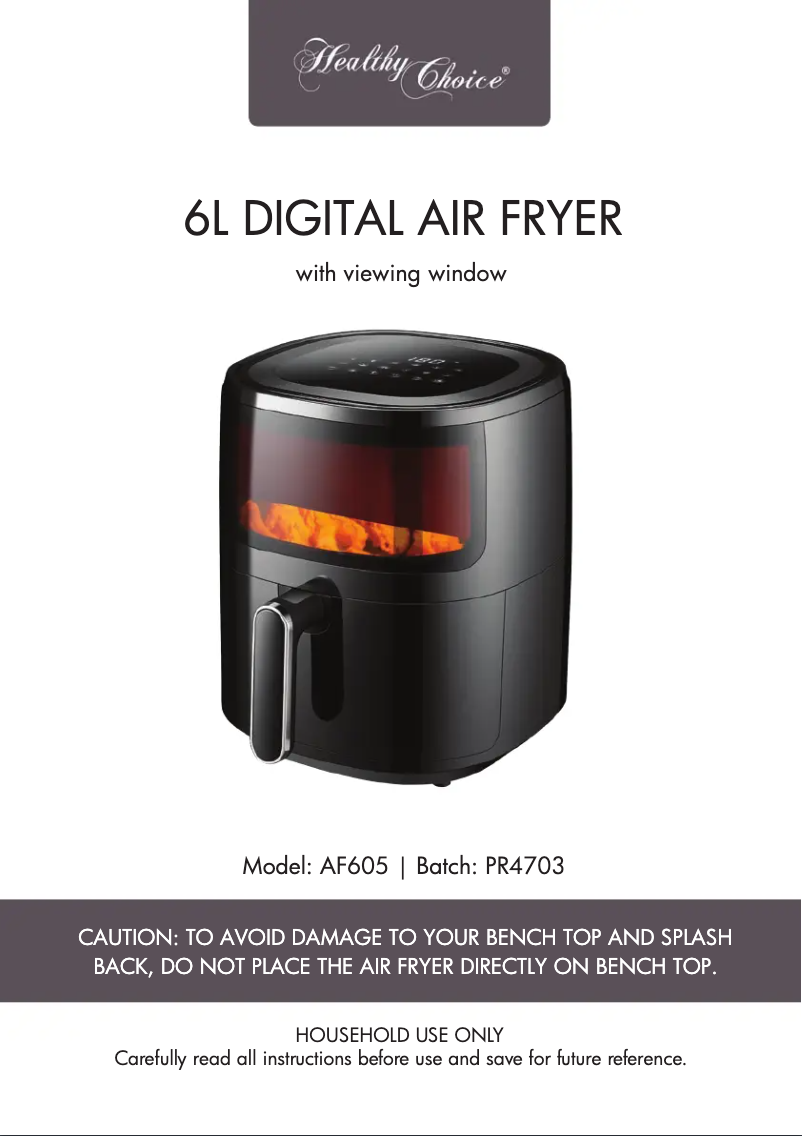 Page 1 de la notice Manuel utilisateur Lenoxx Healthy Choice AF605