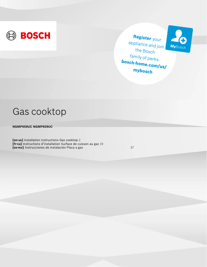 Page 1 de la notice Guide d'installation Bosch NGMP059UC