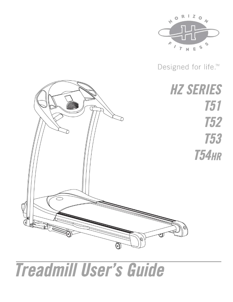 Page n°1 - Manuel utilisateur Horizon Fitness E53