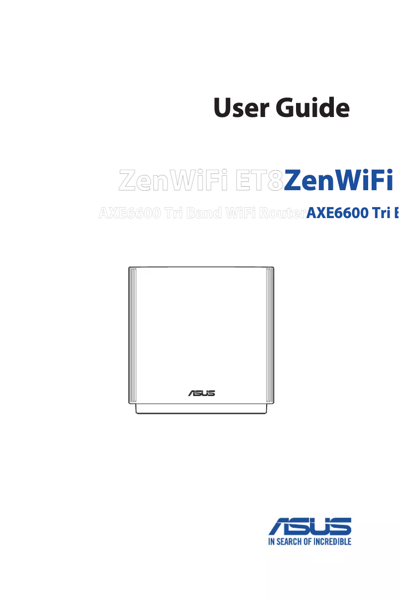 Page 1 de la notice Manuel utilisateur Asus ZenWiFi ET8