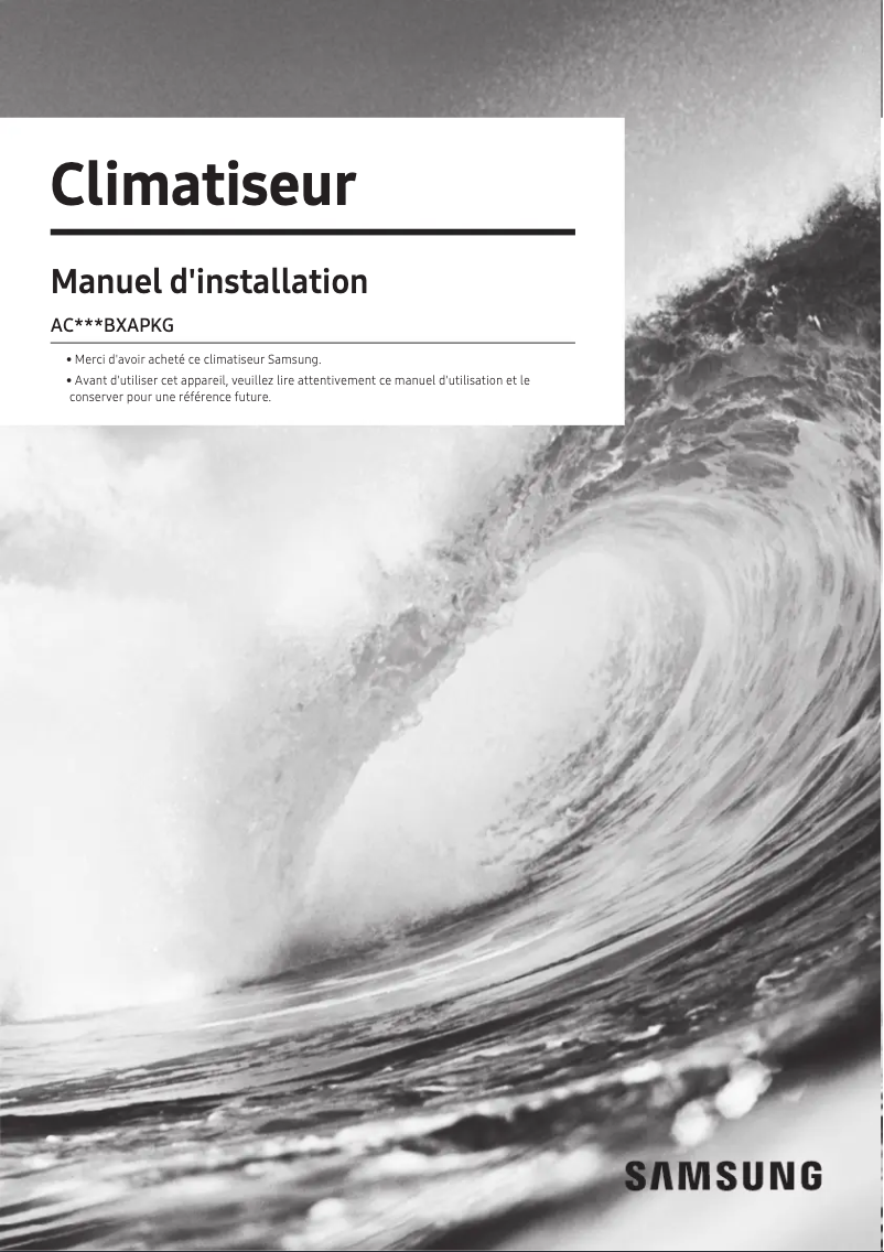 Page 1 de la notice Manuel utilisateur Samsung AC052BXAPKG