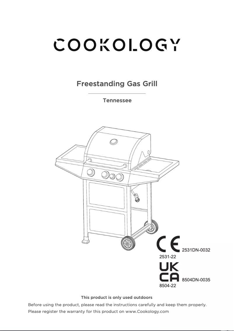 Page 1 de la notice Manuel utilisateur Cookology Tennessee