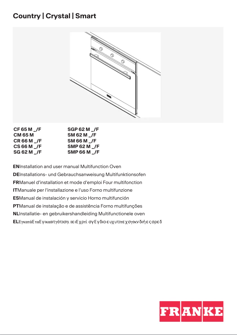 Page 1 de la notice Manuel utilisateur Franke CF 65 M CO/F Smart Plus