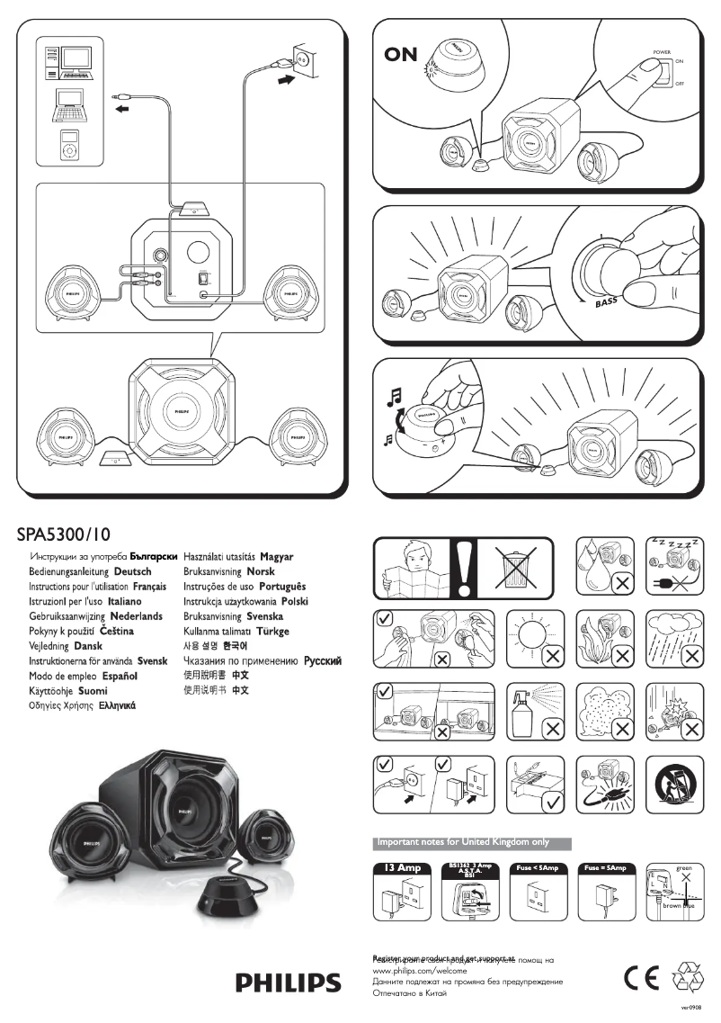 Page n°1 - Manuel utilisateur Philips SPA5300