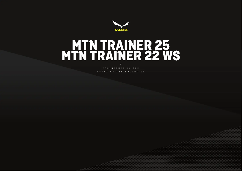 Image de la première page du manuel de l'appareil MTN Trainer 28 WS