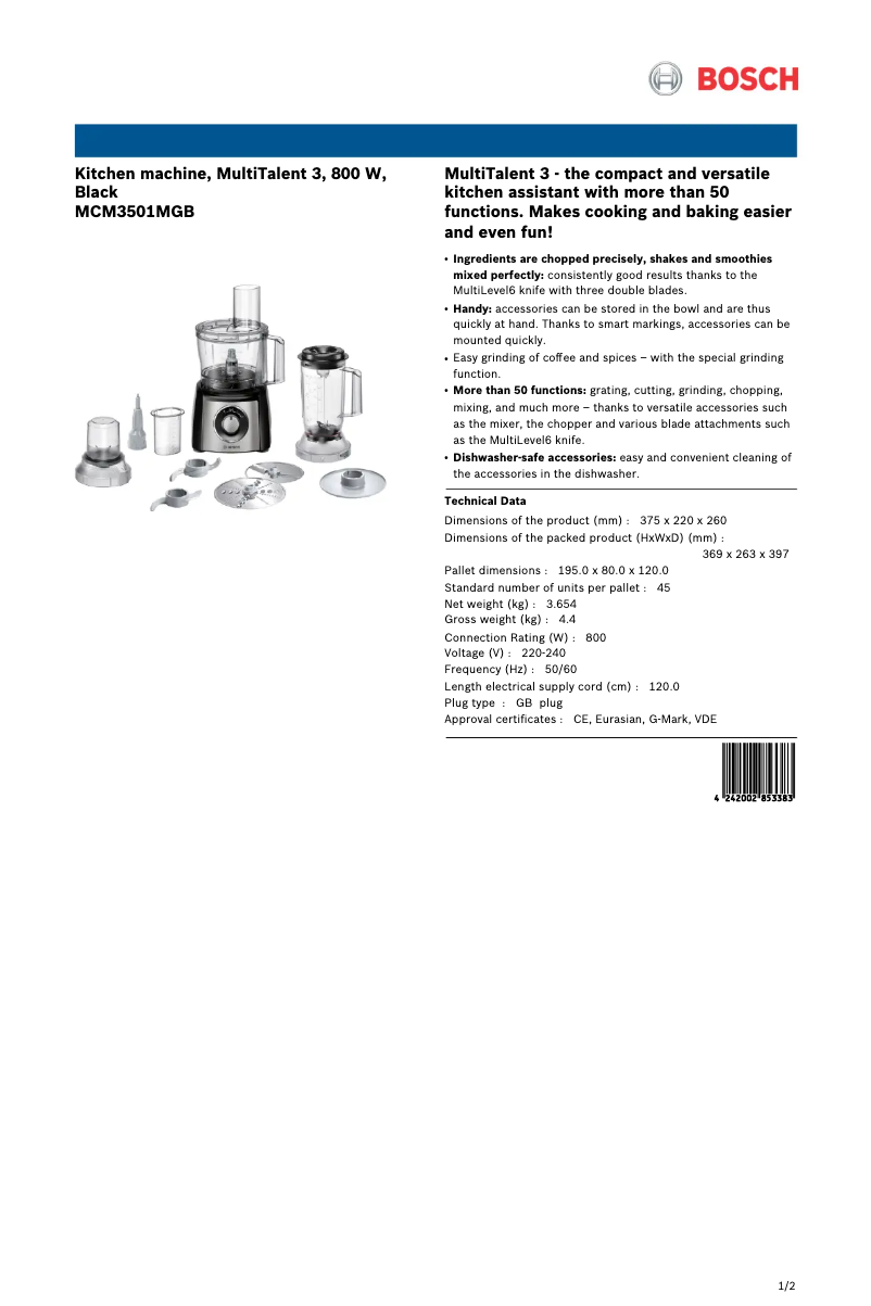 Image de la première page du manuel de l'appareil MCM3501MGB