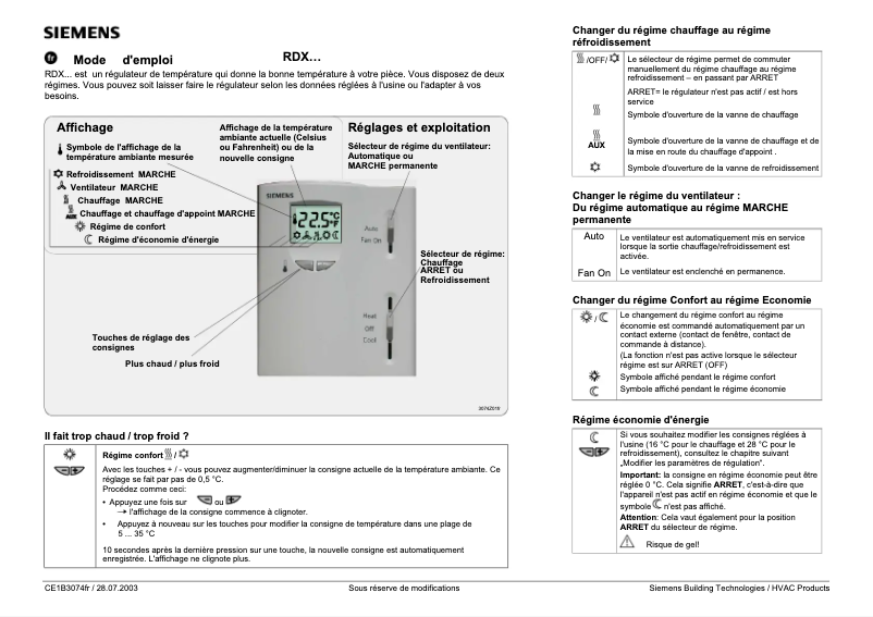 Image de la première page du manuel de l'appareil RDX