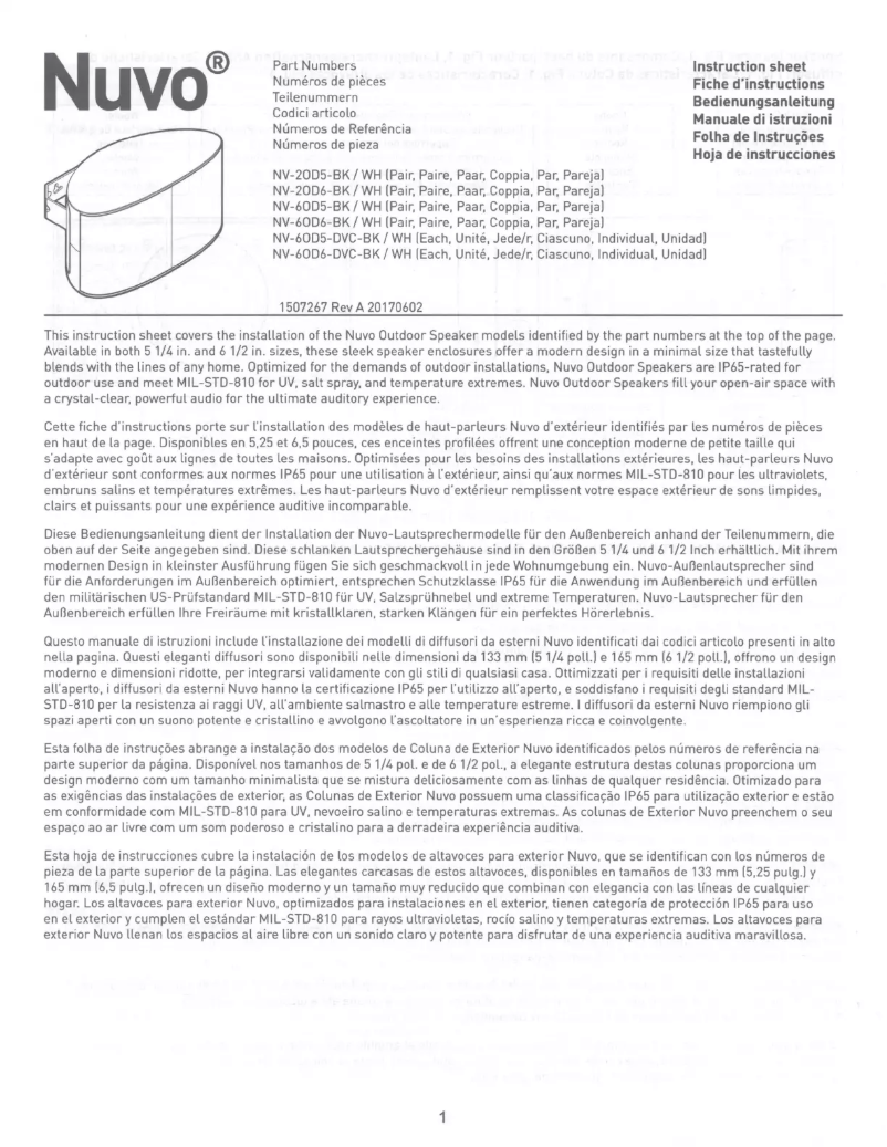 Imagen de la primera página del manual del dispositivo NV-6OD5-DVC