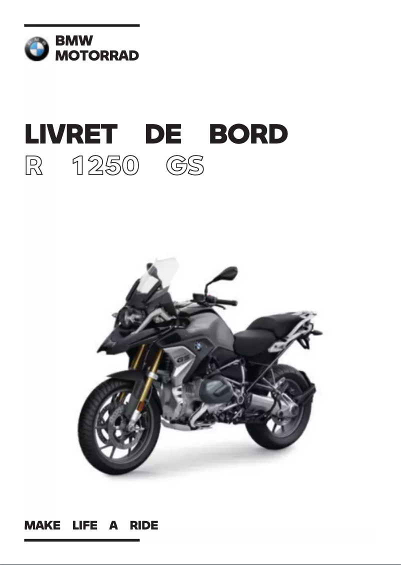 Page n°1 - Manuel utilisateur BMW R 1250 GS (2020)