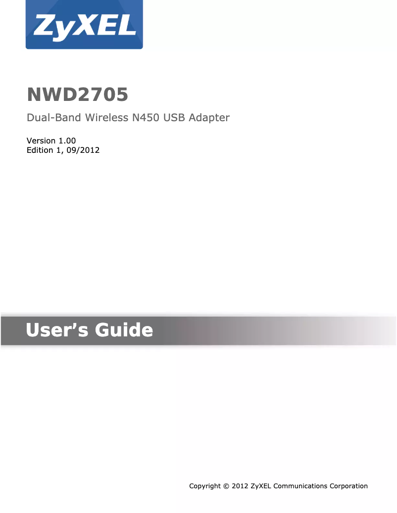 Page 1 de la notice Manuel utilisateur ZyXEL 1303