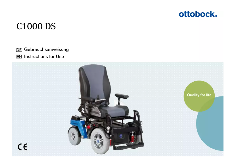 Page 1 of the manual User Manual Ottobock C1000 DS